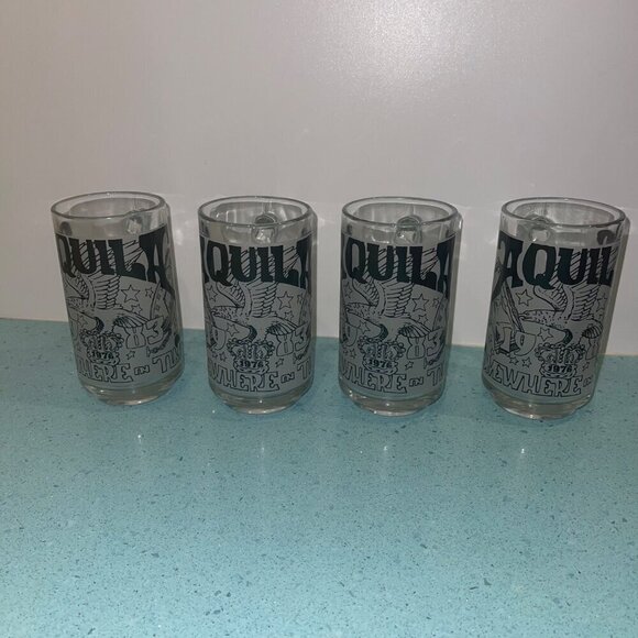 Krewe of Aquila Beer Mug Set of 4 Orleans 1983 Collectible Danny Frolich - Picture 1 of 8